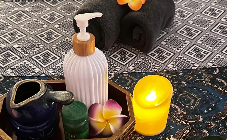 Prepared massage room